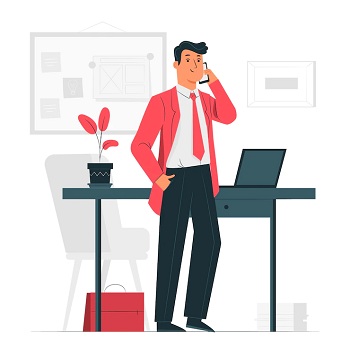 vector of a business owner